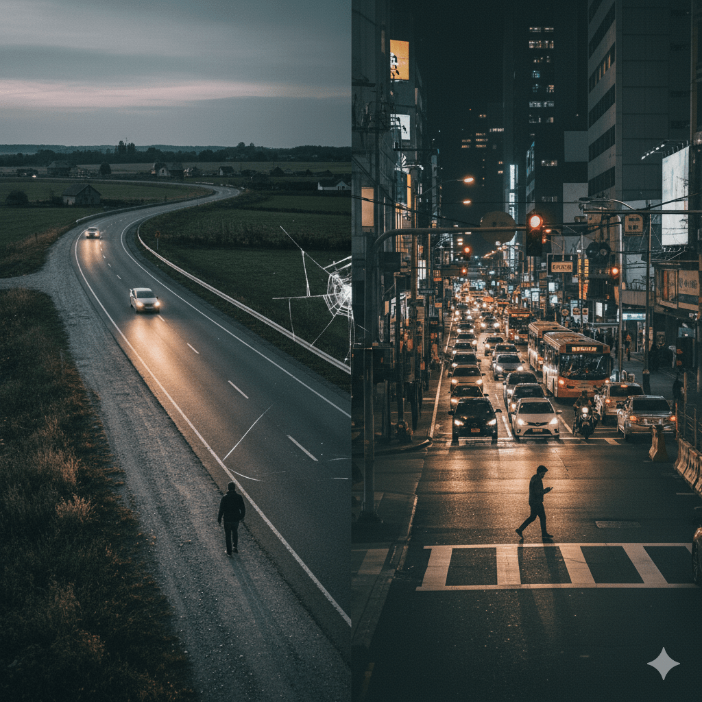 Vulnerability of Pedestrians in Rural and Urban Roads and Highways