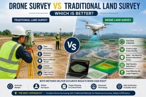 Drone survey vs land survey